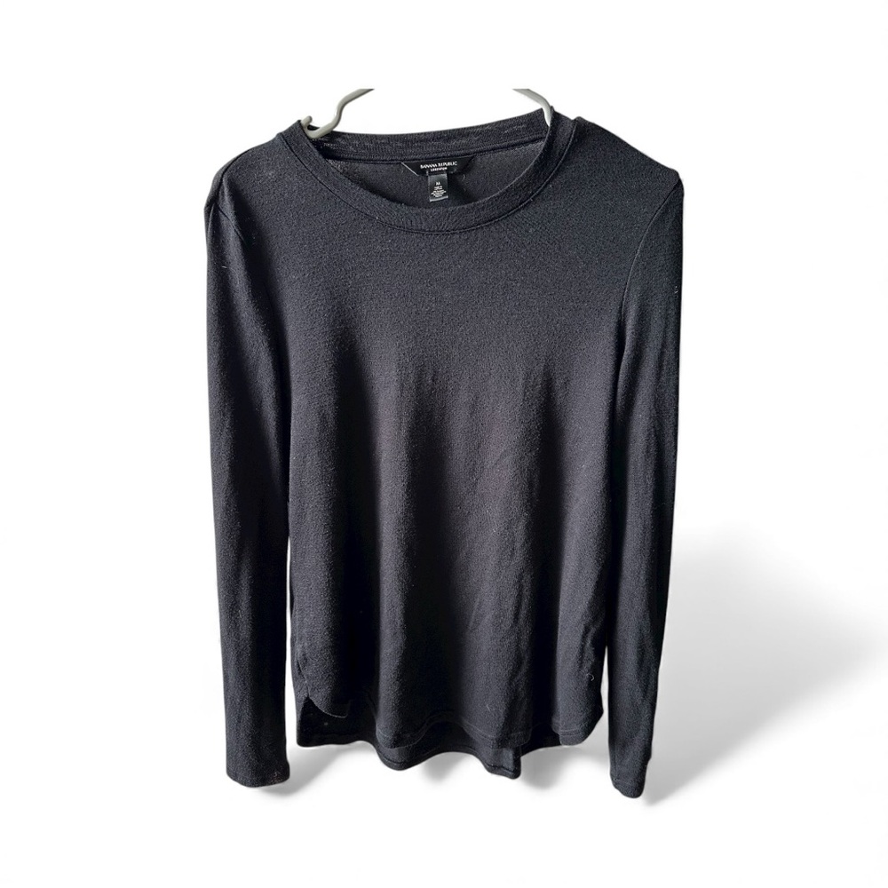 Banana Republic LuxeSpun Women’s Black Long Sleeve Super Lightweight Sweater Med